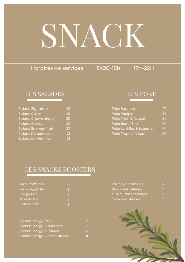SNACK AURUM FITNESS CLUB